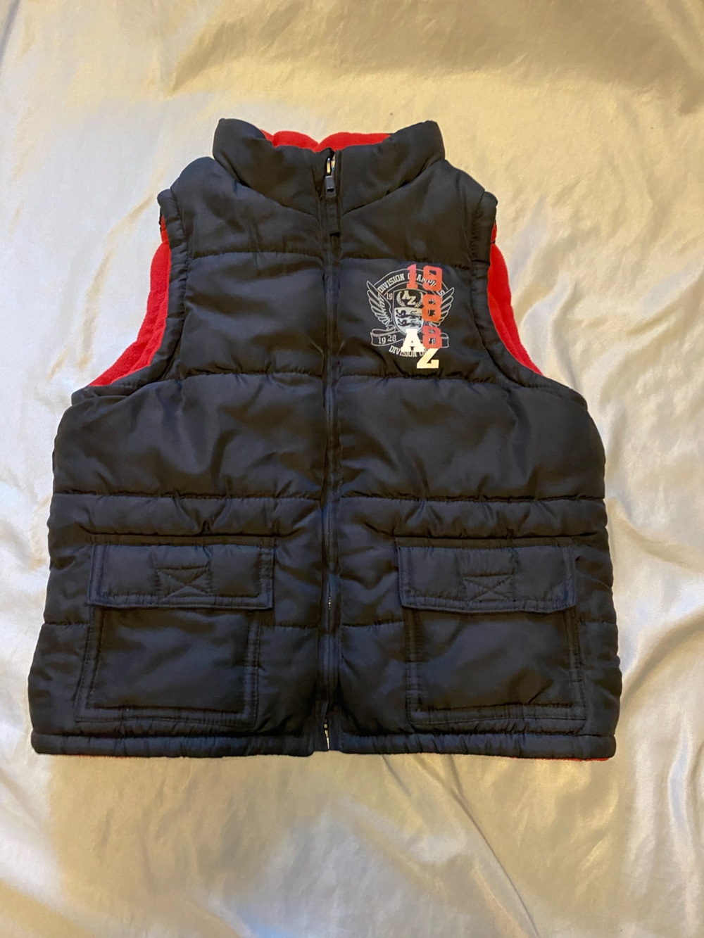 Kids Puffer Vest by Arizona - Black with Red
